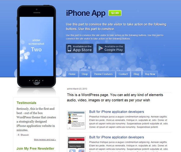 iPhone App Templatic